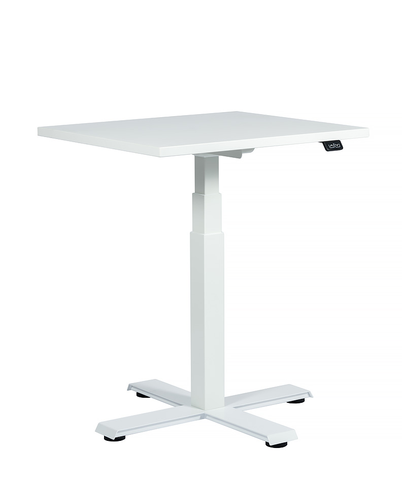 [AV47-016-Xfoot-W] Adjustable 1-leg electric frame with X-table base (White)