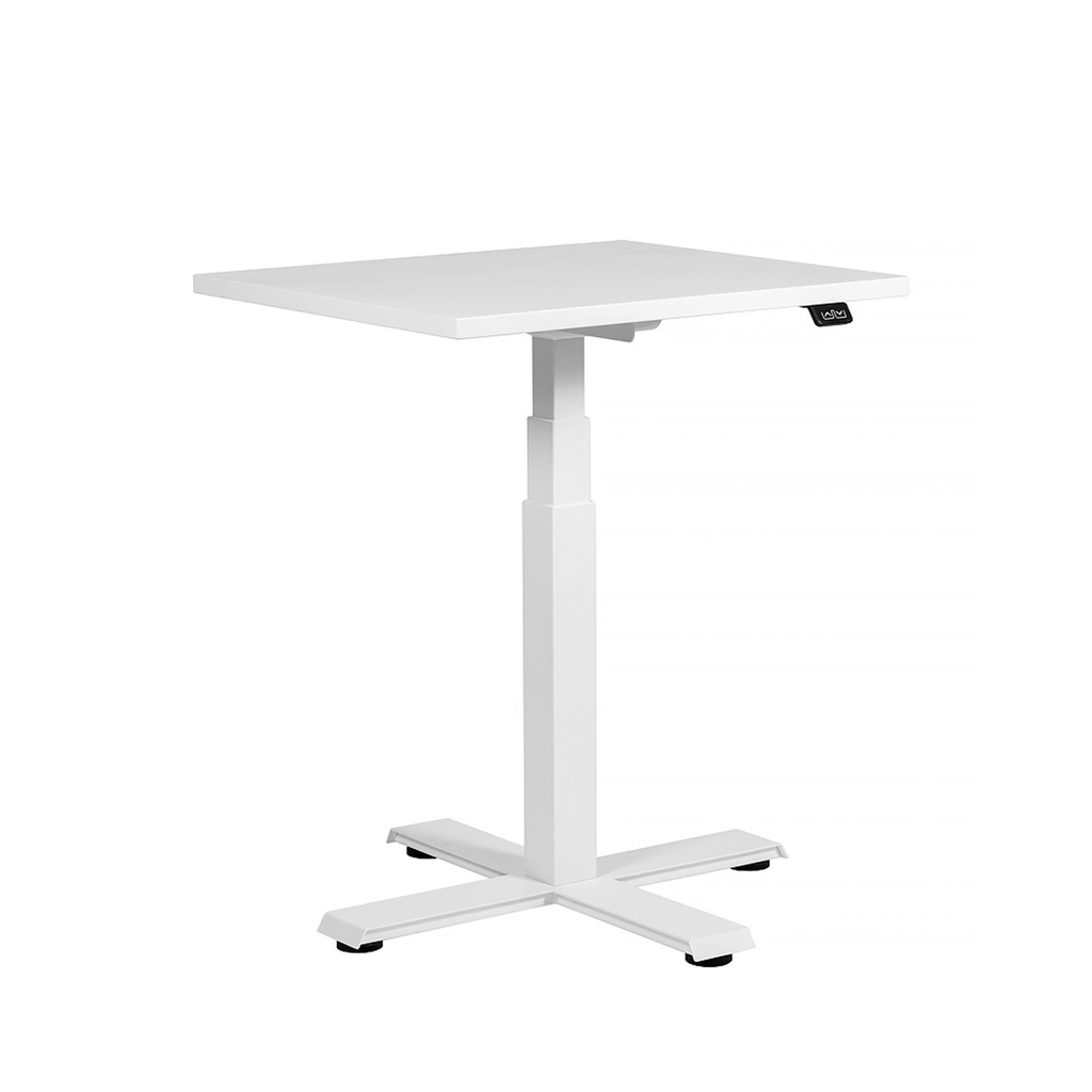 [AV47-016-Xfoot-W] Justerbar 1-benad elektrisk ram med X-fot (Vit)