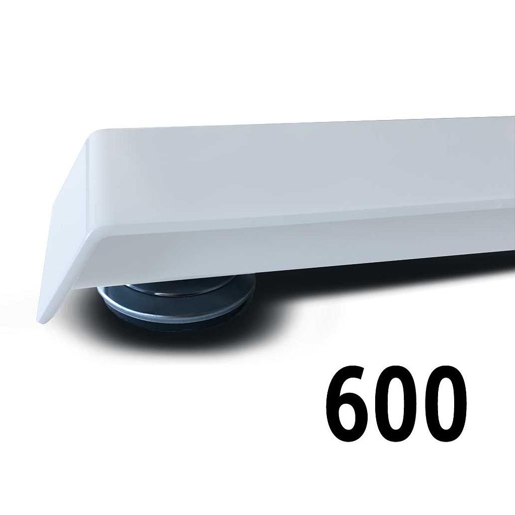 [AV73-024-foot-600-W] Fotdel, 600 mm (Vit)