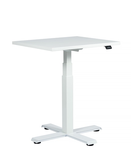 Adjustable 1-leg electric frame with X-table base (White)