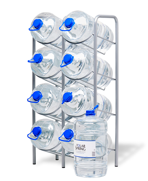 Water canister storage rack