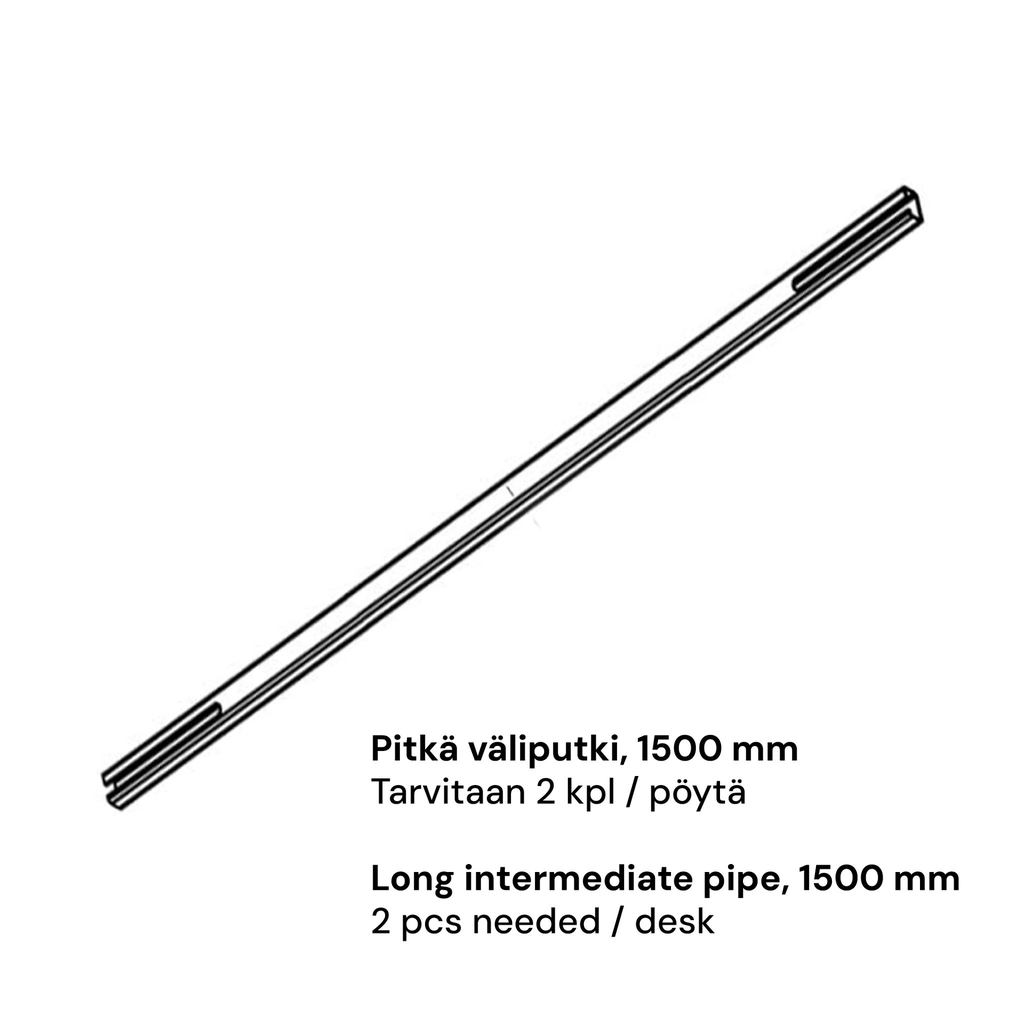 [AV73-044-pipe-1500-W] Long intermediate pipe , 1500 mm (White)